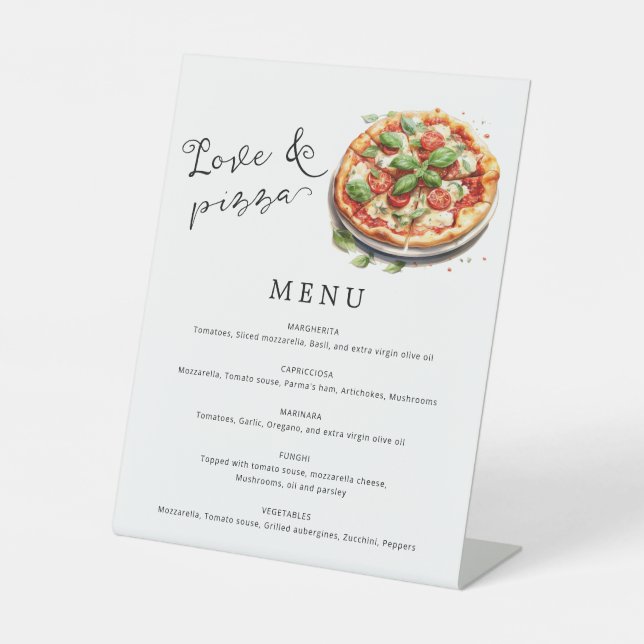 Expositor En L Menú de amor y pizza (Anverso)