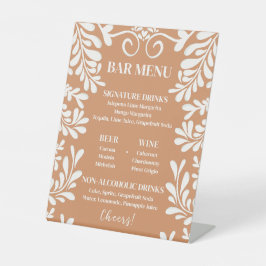 Expositor En L Menú de Bar de Boda Talavera Mexicana