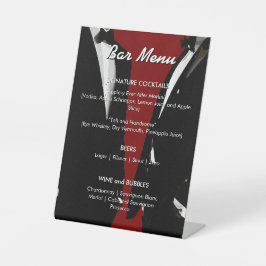 Expositor En L Menú de Bar de Bodas de Hombres Gays Moderno y Ele