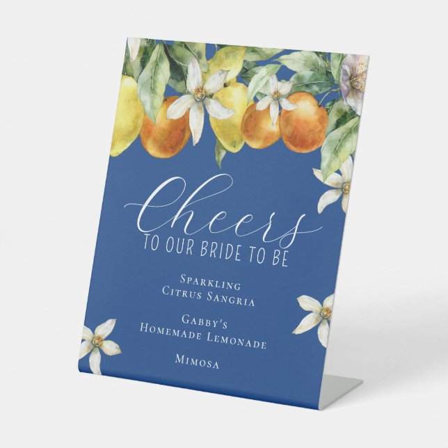 Expositor En L Menú de Bar de Despedida de Soltera Boho Acuarela  (Anverso)