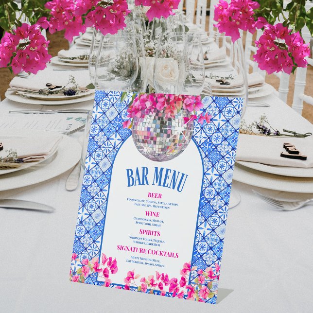 Expositor En L Menú de Bar Mamma Mia Cóctel Destacado (Mamma Mia Bar Menu Signature Cocktail )