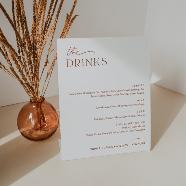 Expositor En L Menú de barra de bebidas Boda de SIENNA (Subido por el creador)