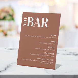 Expositor En L Menú de barra de Bodas simple y moderno