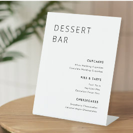 Expositor En L Menú de barra de postres de boda minimalista moder