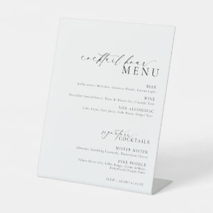 Expositor En L Menú de bebidas del bar Ellesmere Minimal Cocktail