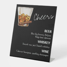 Menú de bebidas divertidas para la fiesta de solte