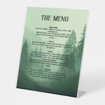 Menú de boda del bosque verde ,Menú de boda 