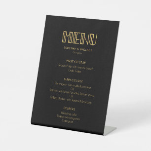 Expositor En L Menú de boda simple Art Deco de los años 20