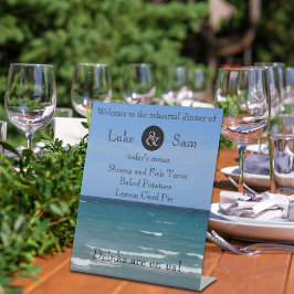 Expositor En L Menú de cena de ensayo de Ocean View Beach