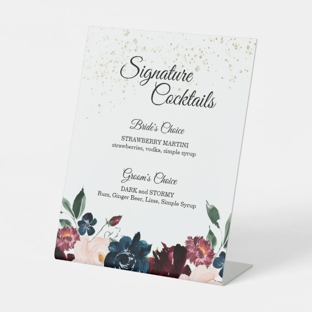 Expositor En L Menú de cócteles Boda de la celebración de verano (Anverso)