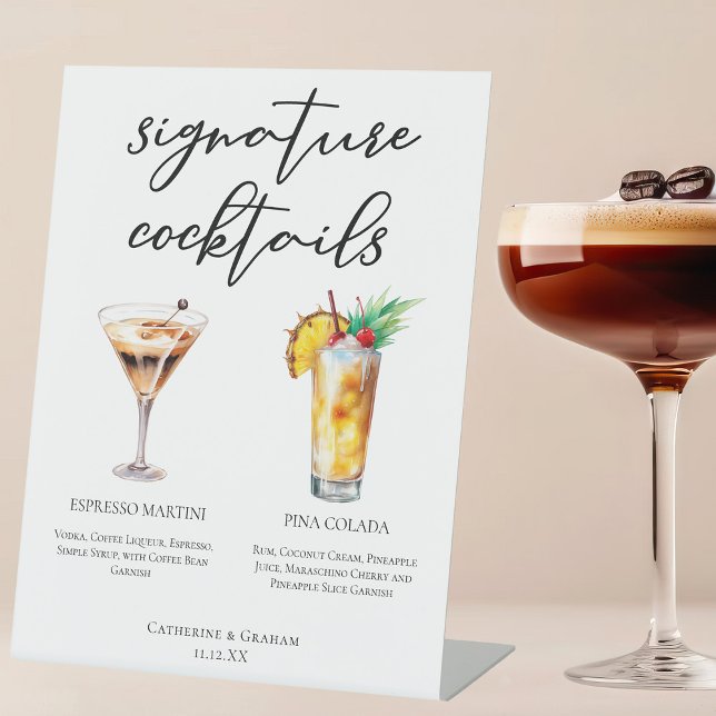 Expositor En L Menú de cócteles Espresso Martini Pina Colada (Subido por el creador)