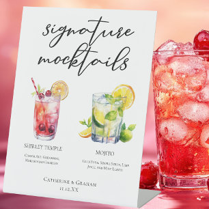 Expositor En L Menú de cócteles sin alcohol Shirley Temple Mojito