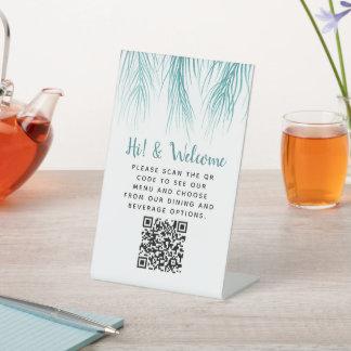 Expositor En L Menú de código QR sin contacto