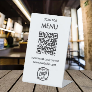 Expositor En L Menú de códigos QR para restaurantes sin toque mod