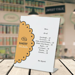 Expositor En L Menú de Ilustraciones de pan de panadería y lista 