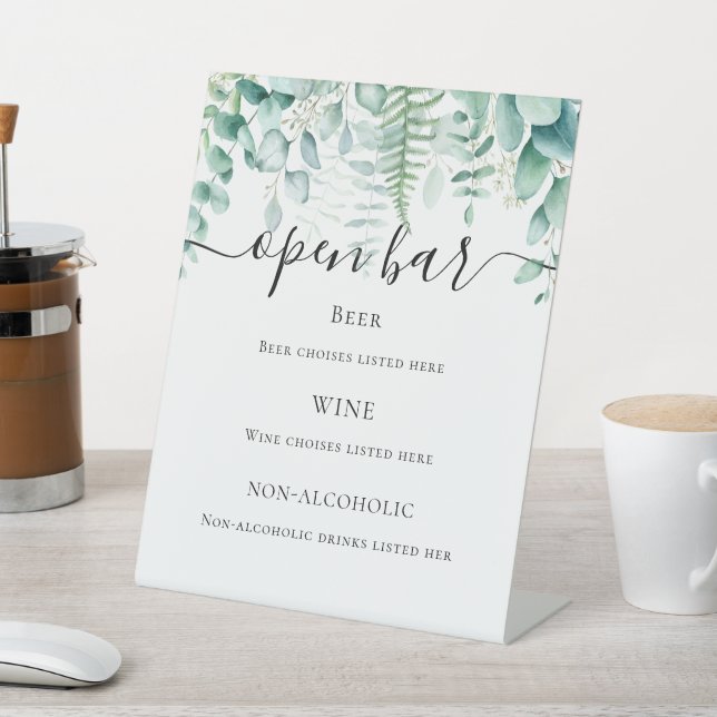 Expositor En L Menú de la barra de helechos de Eucalyptus greener (In Situ)