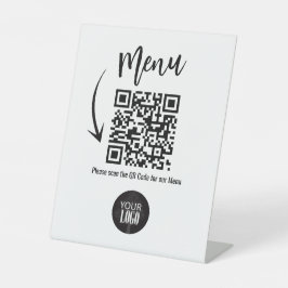 Expositor En L Menú de logotipo moderno de código QR de la tabla