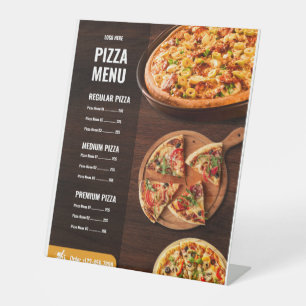Expositor En L Menú de pizza editable pizzería Menú de restaurant