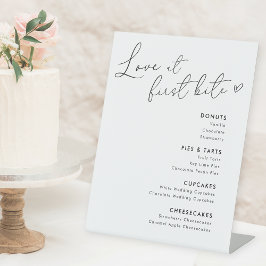 Expositor En L Menú de Postres de Caligrafía de Corazón Amor a Pr