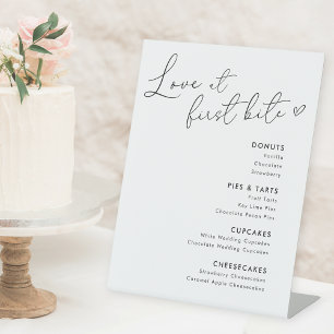 Expositor En L Menú de Postres de Caligrafía de Corazón Amor a Pr