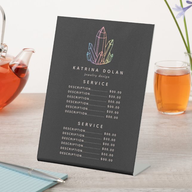 Expositor En L Menú de precios del servicio de cristal del arco i (In Situ)