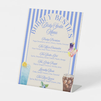 Expositor En L Menú de refrescos sucios personalizados | Rótulo d