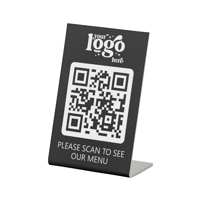 Expositor En L Menú de restaurante QR Code sin contacto con logot (Subido por el creador)