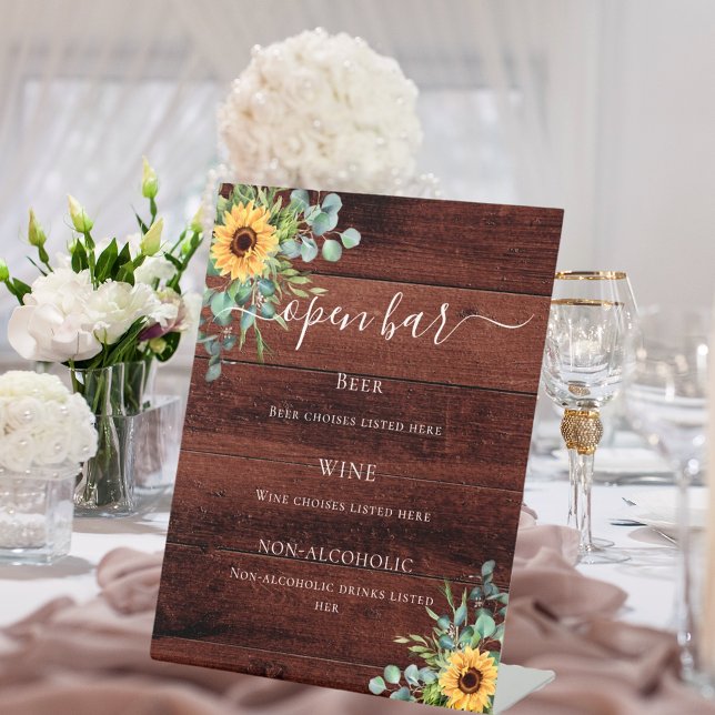 Expositor En L Menú del bar Sunflowers eucalyptus green-enerenery (Subido por el creador)