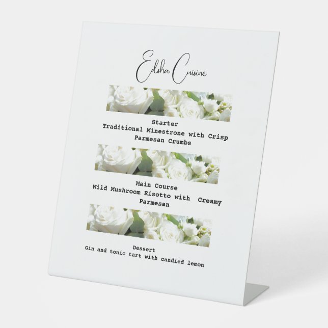 Expositor En L Menú delicioso tradicional Boda descargable (Anverso)