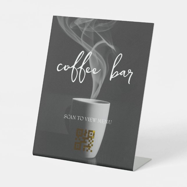Expositor En L Menú digital de código QR (Anverso)
