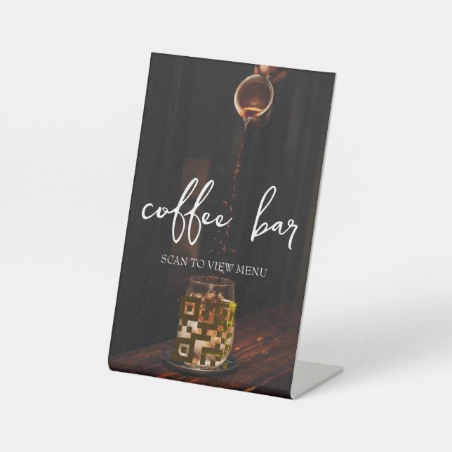 Expositor En L Menú digital de código QR (Anverso)