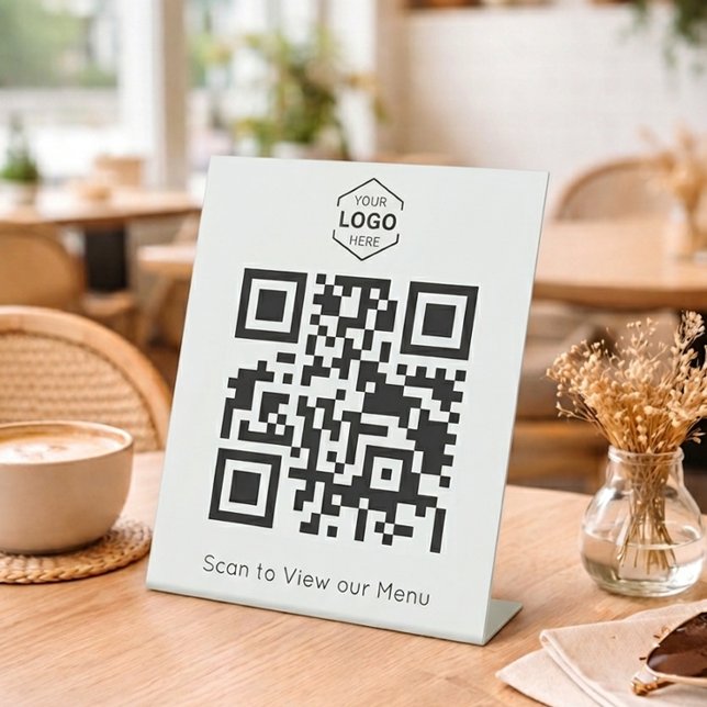 Expositor En L Menú Digital Mínimo escanea Código QR (Subido por el creador)