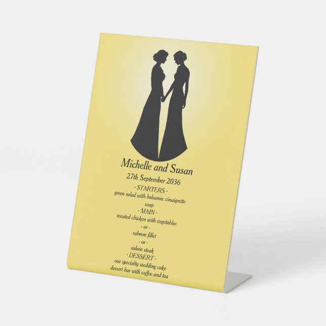 Expositor En L Menú Dos novias (Anverso)