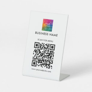 Expositor En L Menú Escáner de plantillas de códigos QR de logoti