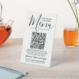 Expositor En L Menú Generador de código QR y logotipo comercial B