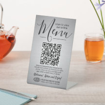 Menú | Lista de precios Código QR Plata cepillado 