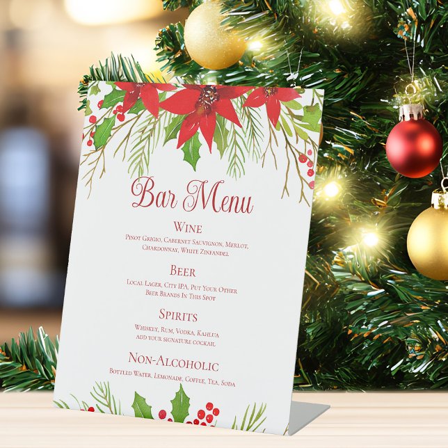 Expositor En L Menú Personalizado del Boda de vacaciones Red Poin (Subido por el creador)