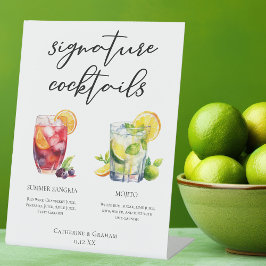 Expositor En L Menú Personalizado Sangria Mojito Signature Cockta