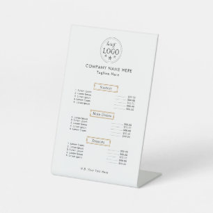 Expositor En L Menú Servicios Rótulo Pedestal de Personalizable l