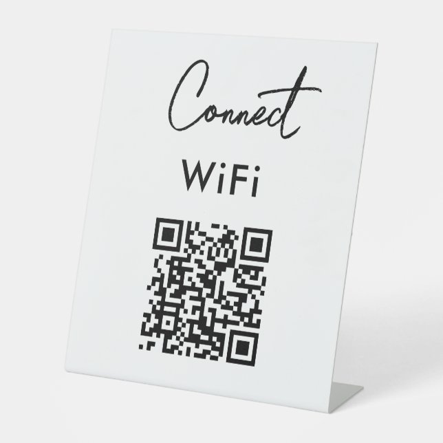 Expositor En L Menú sin toque QR Connect WiFi (Anverso)