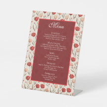 Menús de Boda Minimalistas de Tulipán Flor Silvest