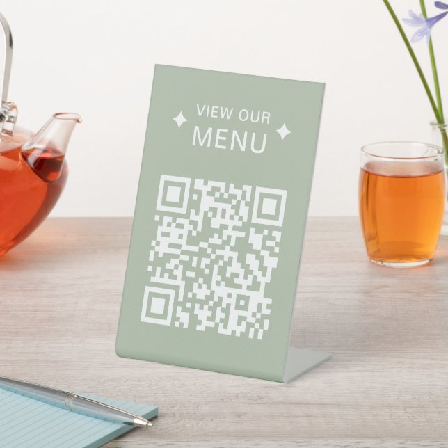 Expositor En L Menús de código QR modernos para restaurantes negr (In Situ)