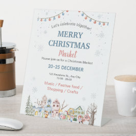 Expositor En L Mercado de Navidades de vacaciones de invierno con