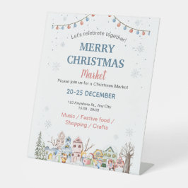 Expositor En L Mercado de Navidades de vacaciones de invierno con