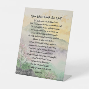 Expositor En L Mereces la pena el Rótulo/amor/regalo de la espera
