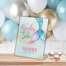 Expositor En L Mermaid Tail Onder the sea 1st birthday Favors 