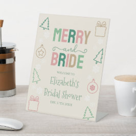 Expositor En L Merry & Bride Navidad Bridal Shower