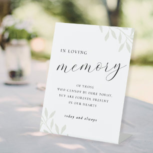 Expositor En L Mesa de boda de verde salvia en memoria amorosa