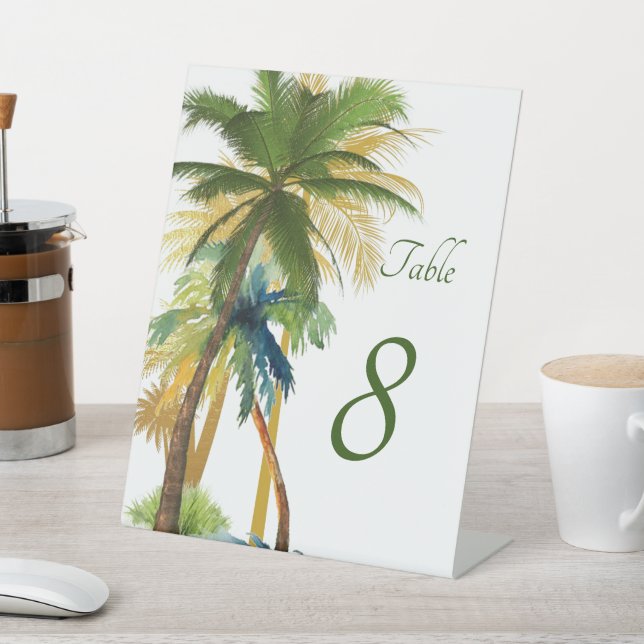 Expositor En L Mesa de bodas de la playa Palm Tree (In Situ)