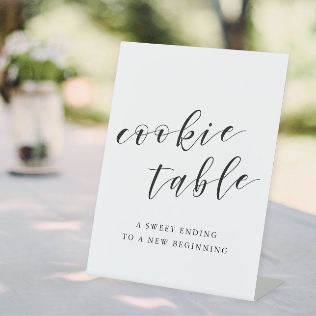 Expositor En L Mesa de cocina Boda de caligrafía moderna (Subido por el creador)